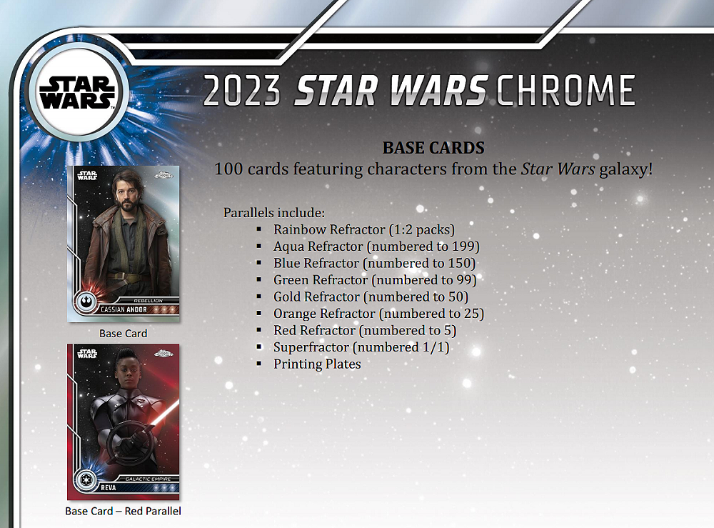 2023 Topps Star Wars Chrome Black Wave Blaster Exclusive Box – Complete Your Set